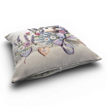 Carica l'immagine nel visualizzatore di Gallery, Copricuscino LAVENDER HEART, Gobelin Jacquard, 45x45 cm