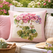 Carica l'immagine nel visualizzatore di Gallery, Copricuscino GERANIO, Gobelin Jacquard, 45x45 cm