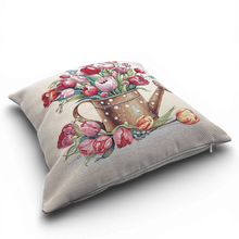 Carica l'immagine nel visualizzatore di Gallery, Copricuscino TULIP SEASON, Gobelin Jacquard, 45x45 cm