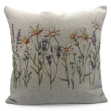 Carica l'immagine nel visualizzatore di Gallery, Copricuscino MARGHERITE E LAVANDA, Gobelin Jacquard, 45x45 cm