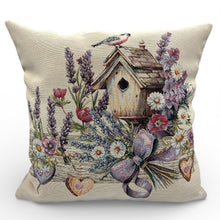 Carica l'immagine nel visualizzatore di Gallery, Copricuscino LAVENDER HEART, Gobelin Jacquard, 45x45 cm
