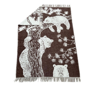 Coperta di Lana, 100% Lana naturale di pecore della Nuova Zelanda, Jaquard, 170x130 cm
