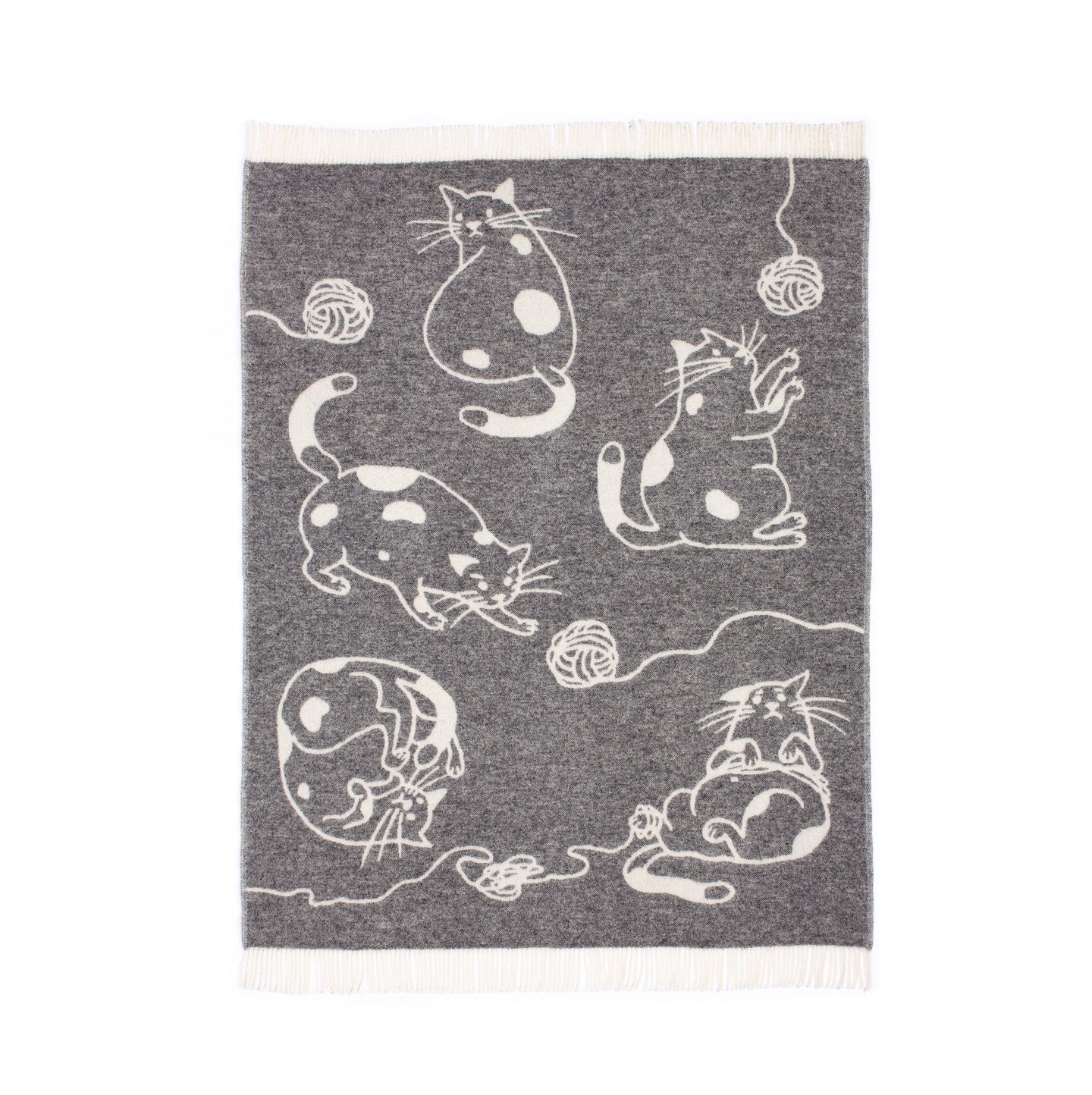 Coperta di Lana, 100% Lana naturale di pecore della Nuova Zelanda, Jaquard, 170x130 cm