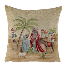 Laden Sie das Bild in den Galerie-Viewer, Kissenbezug BETLEHEM, uni, Gobelin Jacquard, Lurex Gold, 45x45 cm

