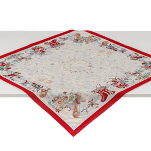 Tovaglia CHRISTMAS PARTY, uni, Gobelin Jacquard, Lurex Silver, 100x100 cm