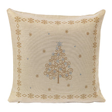 Laden Sie das Bild in den Galerie-Viewer, Kissenbezug GOLDEN TREE, uni, Gobelin Jacquard, Lurex Gold, 45x45 cm
