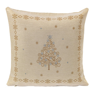 Kissenbezug GOLDEN TREE, uni, Gobelin Jacquard, Lurex Gold, 45x45 cm
