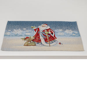 Tischläufer Runner Tischset PAPA NOEL, uni, Gobelin Jacquard