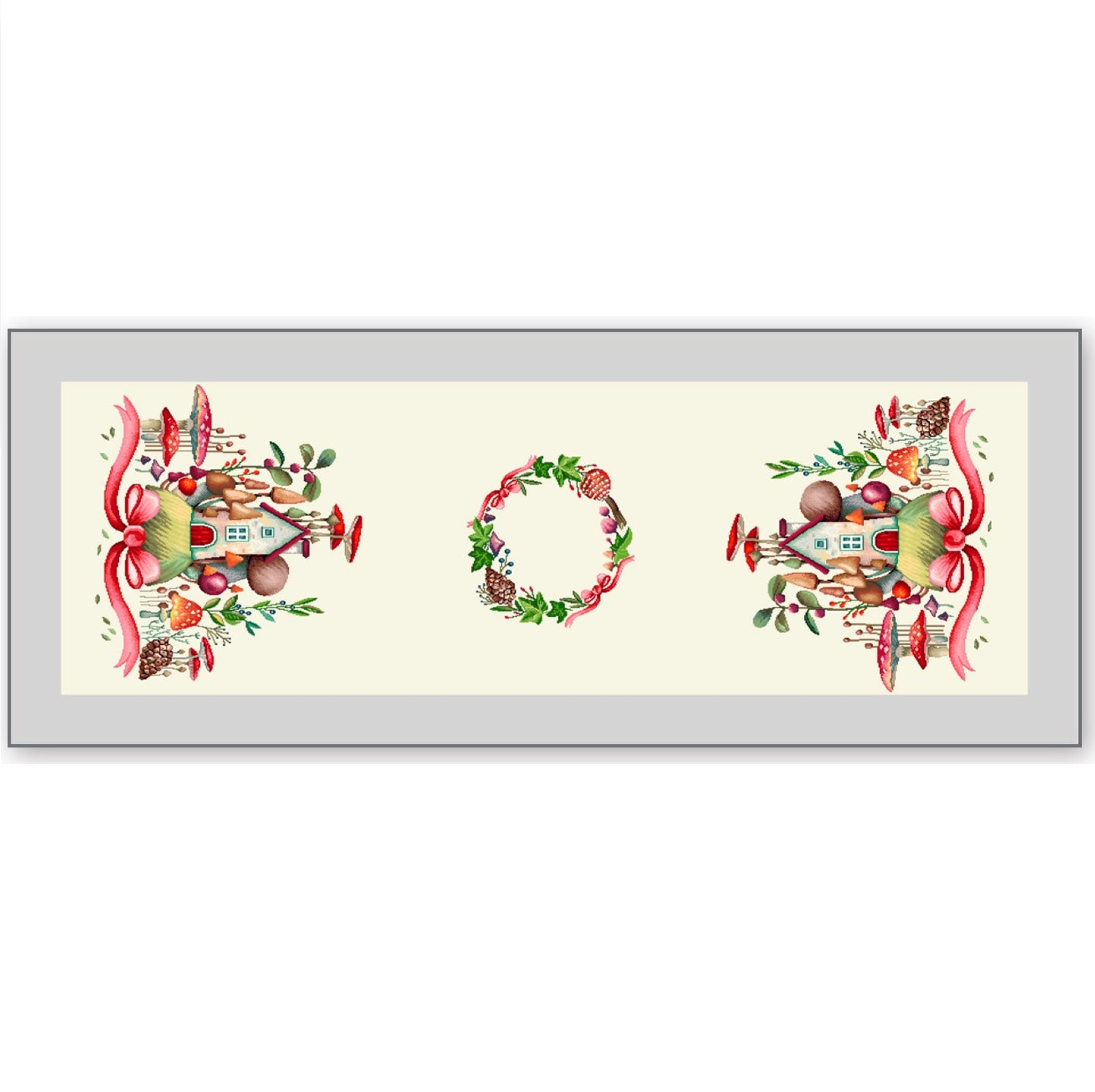 Tischläufer Runner Tischset FANTASIALAND uni, Gobelin Jacquard