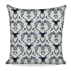Copricuscino LANDHAUS HIRSCH, blu, Jacquard, 45x45cm