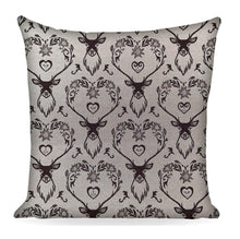 Carica l&#39;immagine nel visualizzatore di Gallery, Copricuscino LANDHAUS HIRSCH, marrone, Jacquard, 45x45cm
