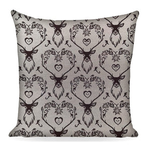 Copricuscino LANDHAUS HIRSCH, marrone, Jacquard, 45x45cm
