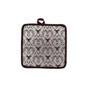 Presina quadrata LANDHAUS HIRSCH, marrone, Jacquard