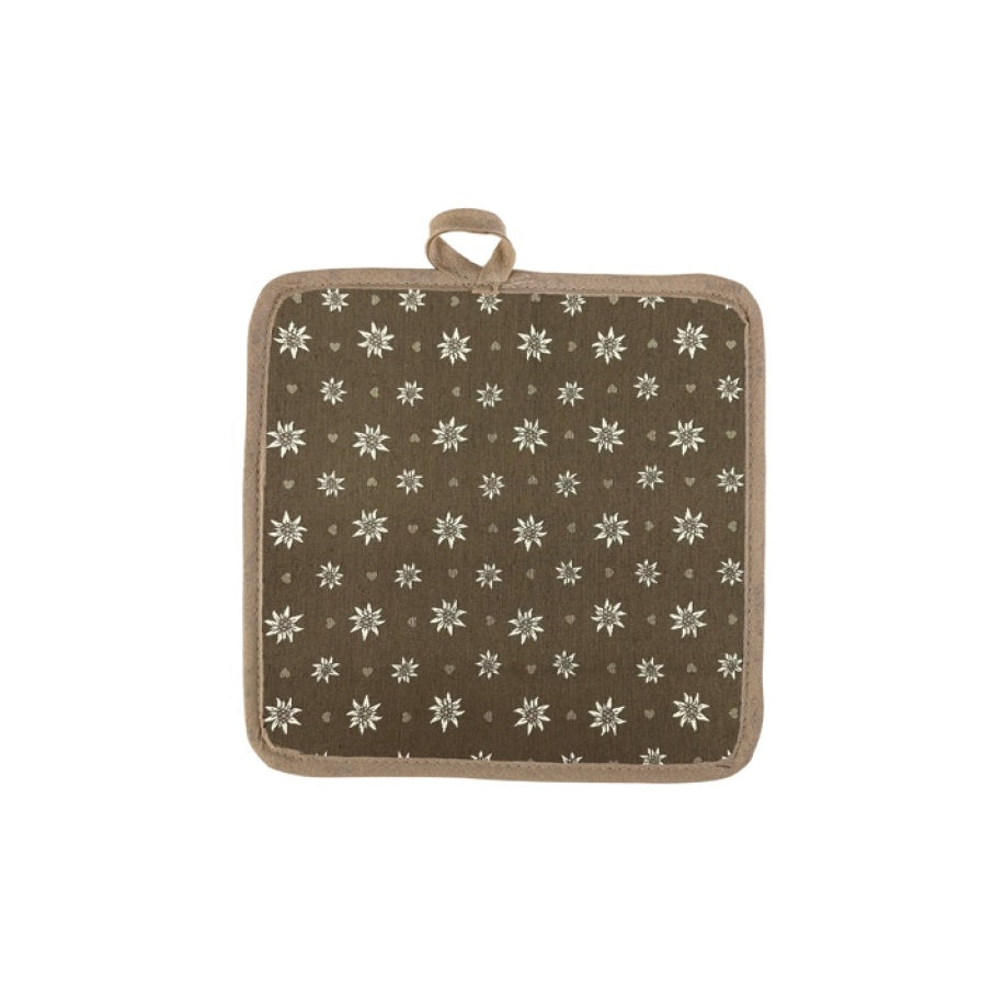 Presina quadrata LANDHAUS EDELWEISS, marrone, Jacquard