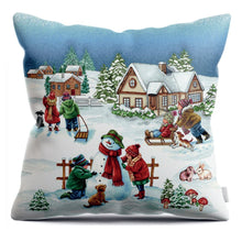Carica l&#39;immagine nel visualizzatore di Gallery, Copricuscino LITTLE FRIENDS, uni, Gobelin Jacquard, Lurex Silver
