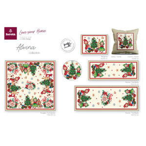 Tovaglia ALWINA, uni, Gobelin Jacquard, 100x100 cm