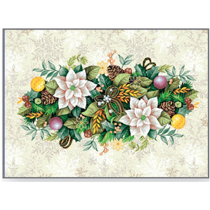 Tischläufer Runner Tischset HOLY CHRISTMAS, uni, Gobelin Jacquard, Lurex Gold