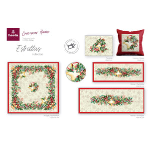 Tischläufer Runner Tischset ESTRELLAS, uni, Gobelin Jacquard