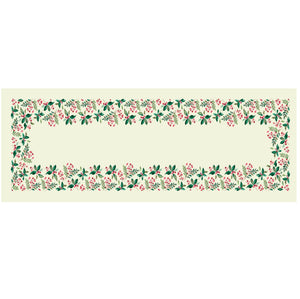 Tischläufer Runner Tischset WINTER BERRIES, uni, Gobelin Jacquard