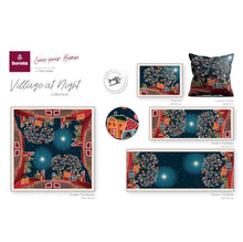 Carica l&#39;immagine nel visualizzatore di Gallery, Tovaglia VILLAGE AT NIGHT, uni, Gobelin Jacquard, 100x100 cm
