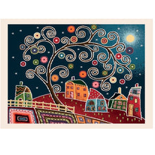 Carica l&#39;immagine nel visualizzatore di Gallery, Runner Tovaglietta VILLAGE AT NIGHT, uni, Gobelin Jacquard
