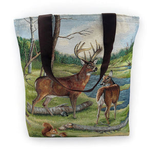 Stofftasche HIRSCHE B, Gobelin Jacquard