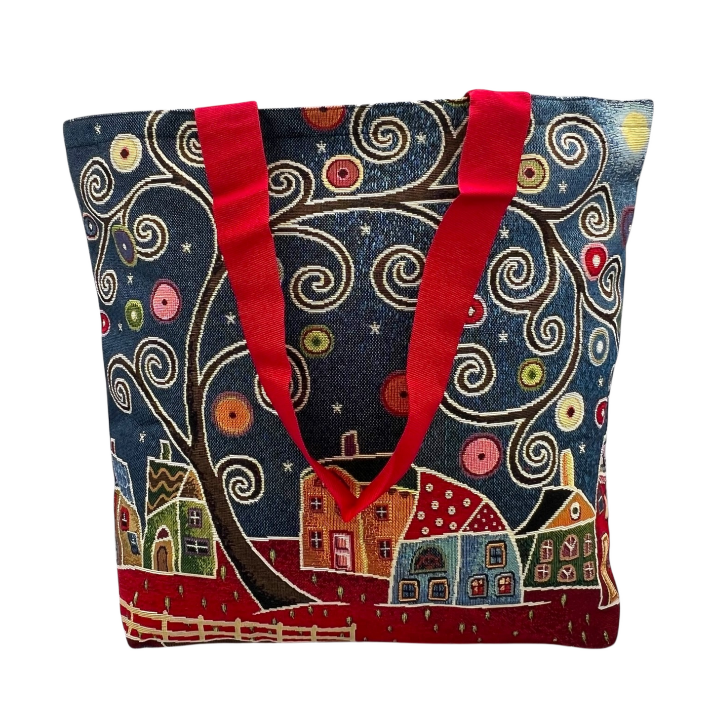 Borsa VILLAGE AT NIGHT, Gobelin Jacquard