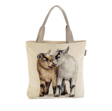 Laden Sie das Bild in den Galerie-Viewer, Stofftasche ZIEGEN, Gobelin Jacquard
