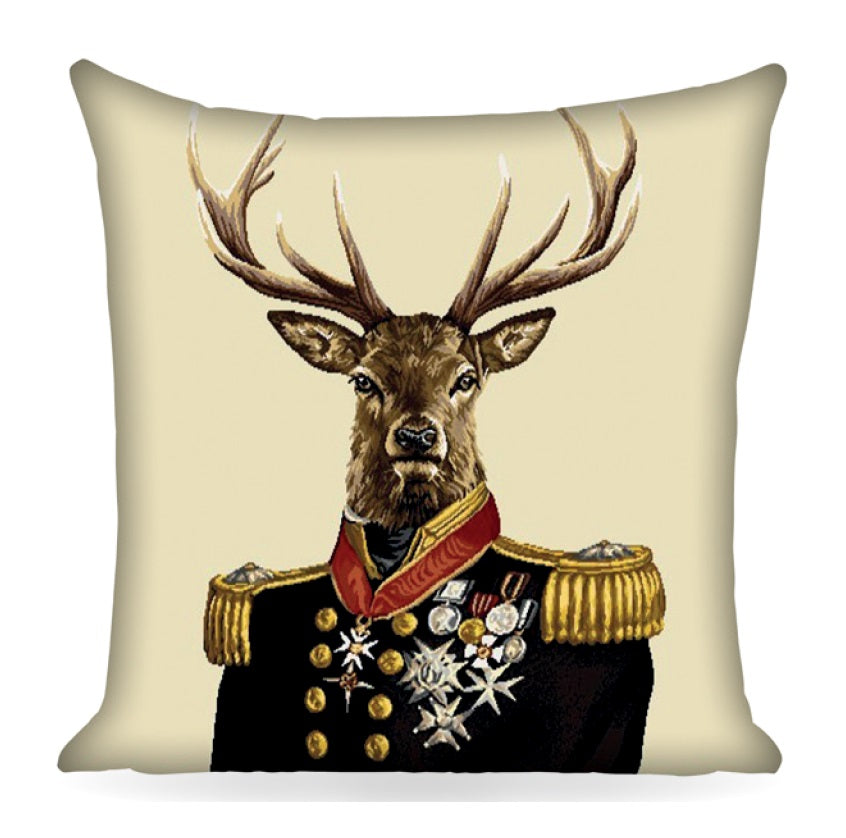 Copricuscino MAURICE beige, Gobelin Jacquard, 45x45 cm