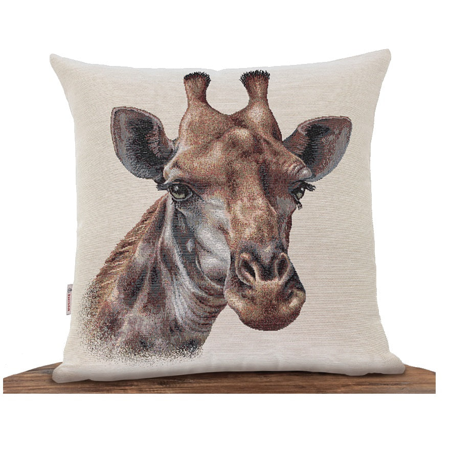 Copricuscino GIRAFFA, Gobelin Jacquard, 45x45 cm