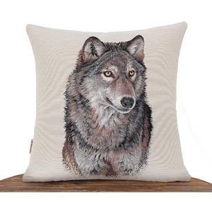 Copricuscino LUPO, Gobelin Jacquard, 45x45 cm