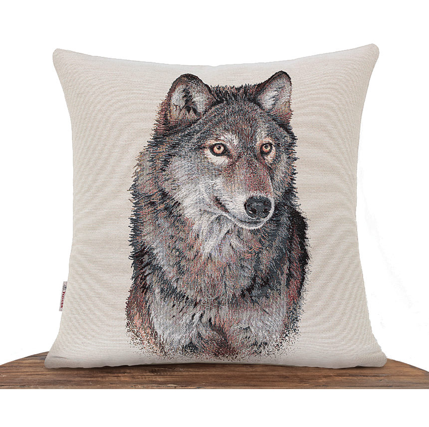 Copricuscino LUPO, Gobelin Jacquard, 45x45 cm