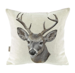 Copricuscino CERVO, Animal Collection, Gobelin Jacquard, 45x45 cm
