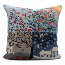 Carica l'immagine nel visualizzatore di Gallery, Copricuscino 4 STAGIONI, Gobelin Jacquard
