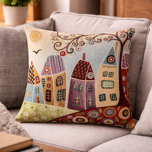 Carica l'immagine nel visualizzatore di Gallery, Copricuscino COLOR VILLAGE, uni, Gobelin Jacquard, 45x45 cm
