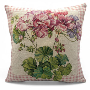 Copricuscino GERANIO, Gobelin Jacquard, 45x45 cm