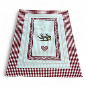 Strofinaccio ALPIN HEART, cotone stampato