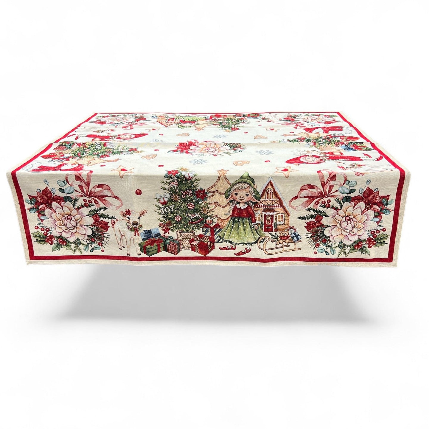 Tovaglia ALWINA, uni, Gobelin Jacquard, 100x100 cm