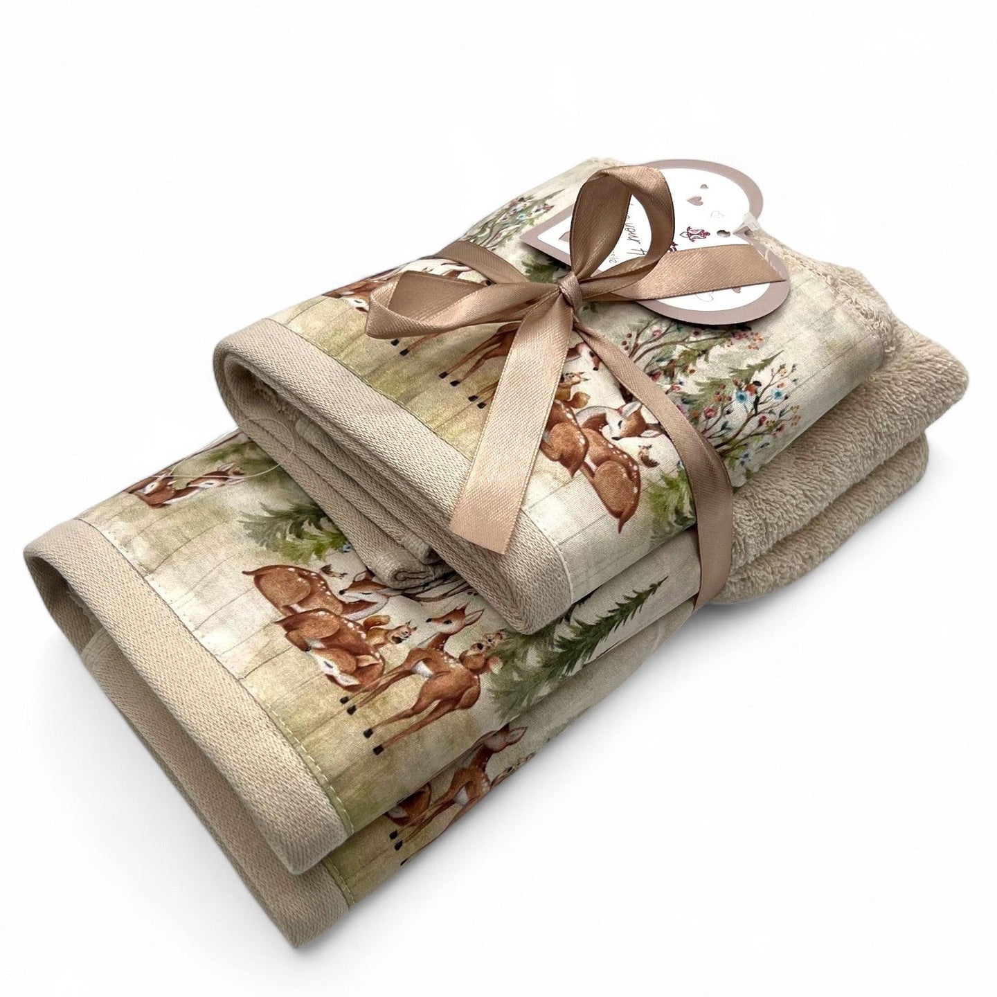 ASCIUGAMANO SET, BAMBI GREZZO, (40x60 + 60x105)