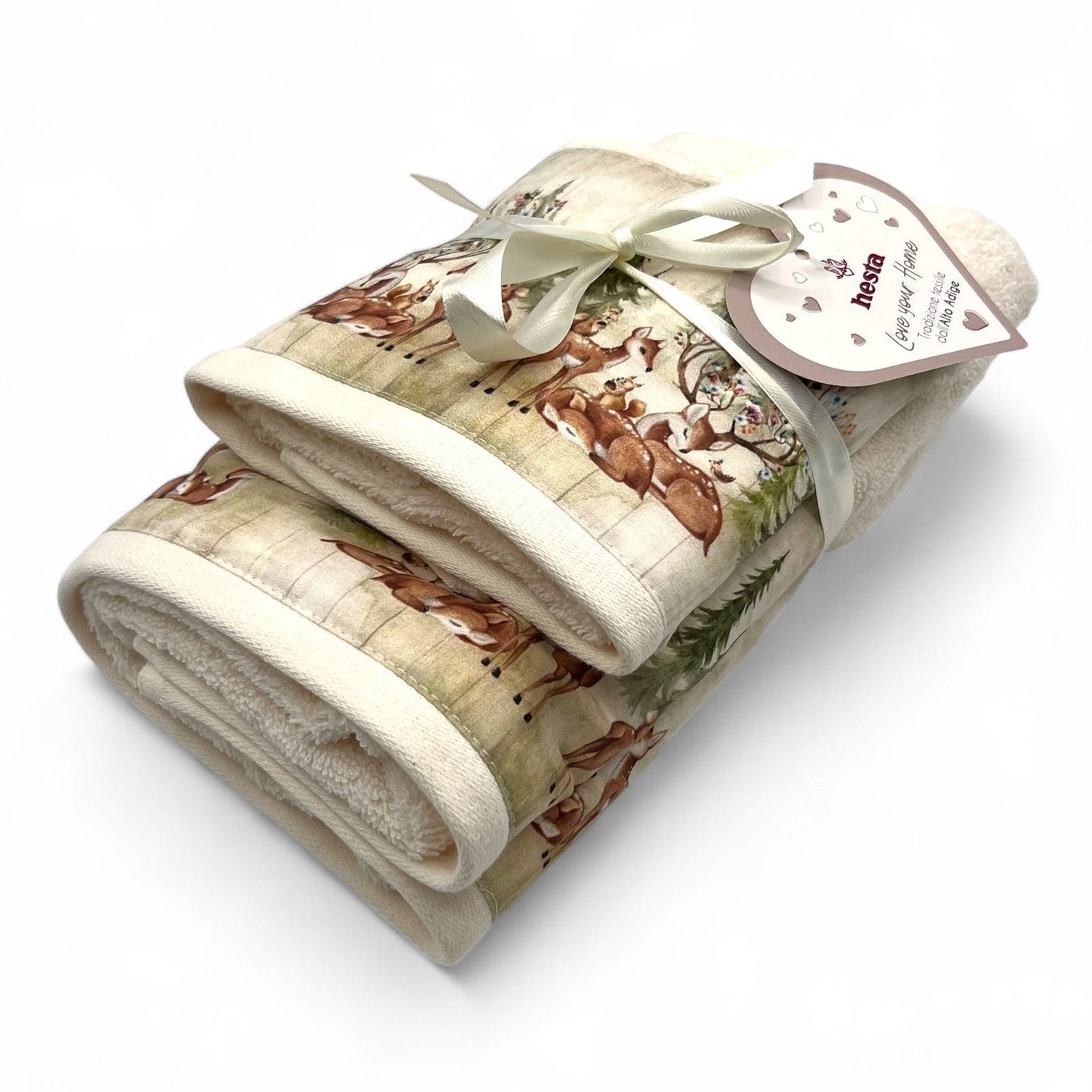 ASCIUGAMANO SET, BAMBI PANNA (40x60 + 60x105)