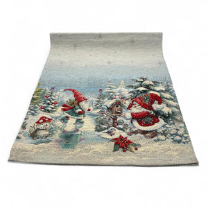 Tischläufer Runner Tischset BUDDY, uni, Gobelin Jacquard, Lurex gold