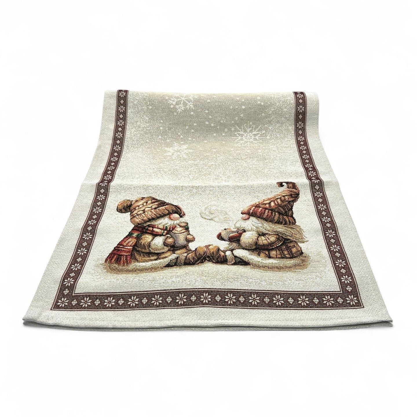 Tischläufer Runner Tischset BUDDY, uni, Gobelin Jacquard, Lurex gold