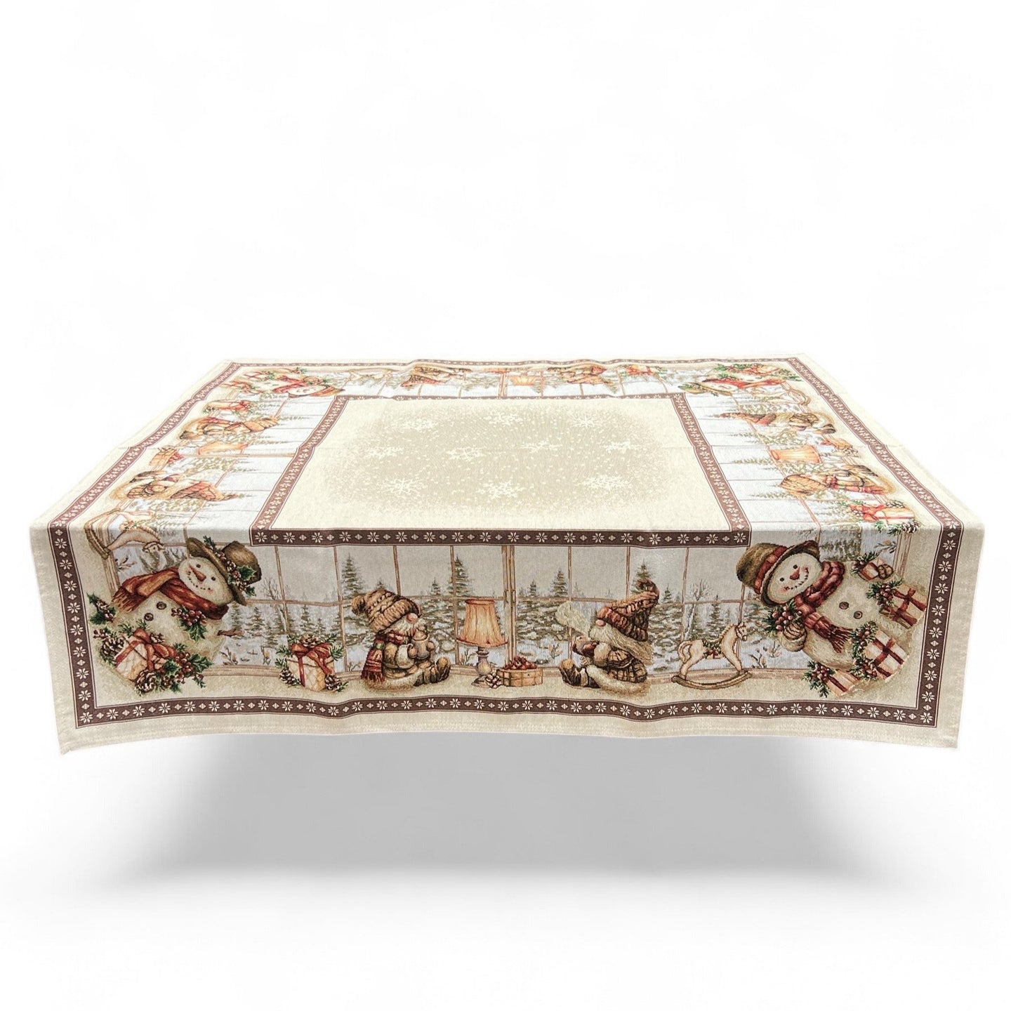Tovaglia BUDDY, uni, Gobelin Jacquard, lurex oro, 100x100 cm