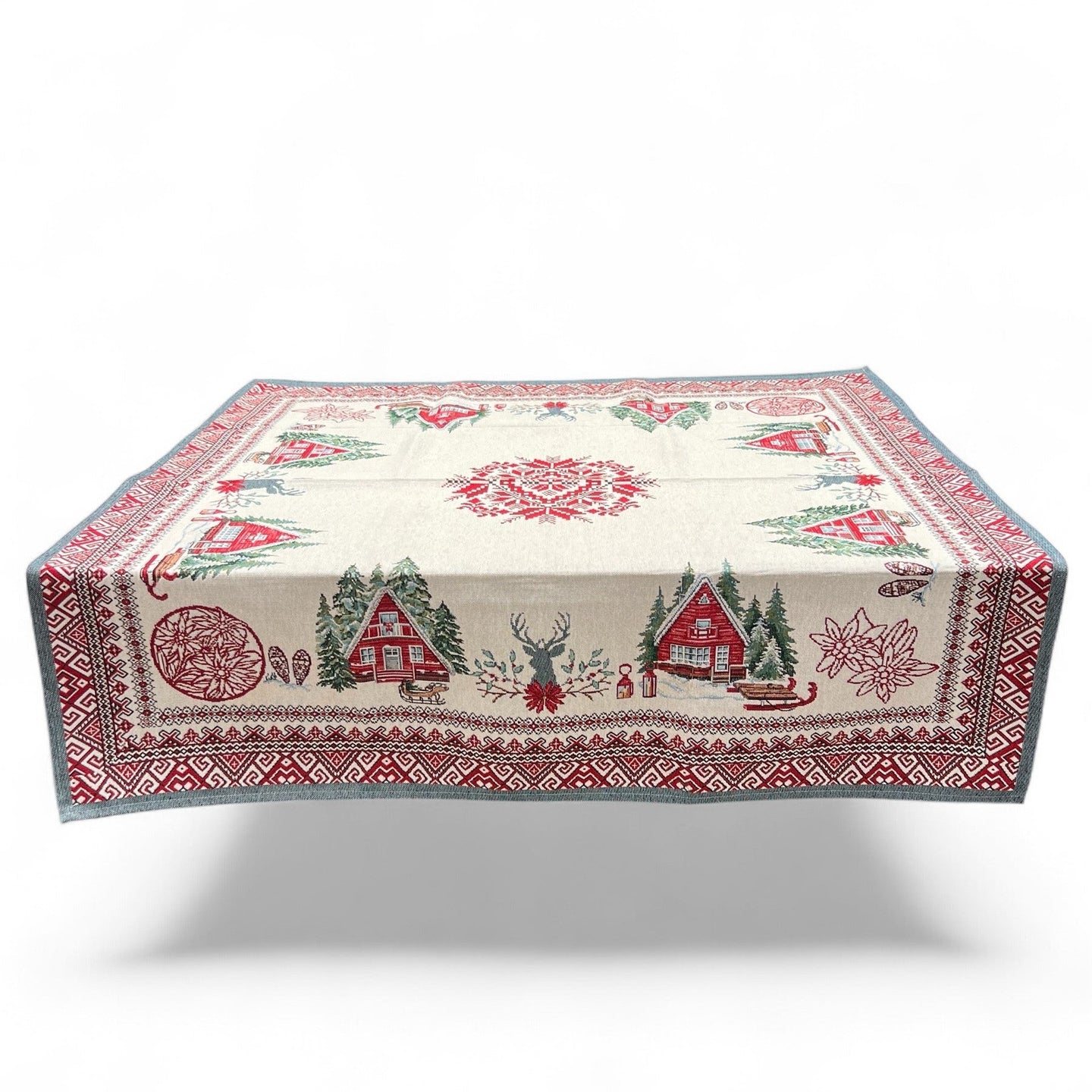 Tovaglia CHAMONIX, uni, Gobelin Jacquard, 100x100 cm