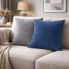 Laden Sie das Bild in den Galerie-Viewer, HESTA ATELIER Kissenhülle SOFT FELT Strukturiertes und weiches Gewebe – Soft-Touch – Modernes Design – Made in Italy – Ohne Füllung
