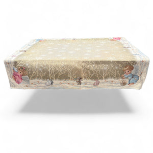 Tovaglia CHRISTMAS ANGEL, uni, Gobelin Jacquard, Lurex Gold, 100x100 cm