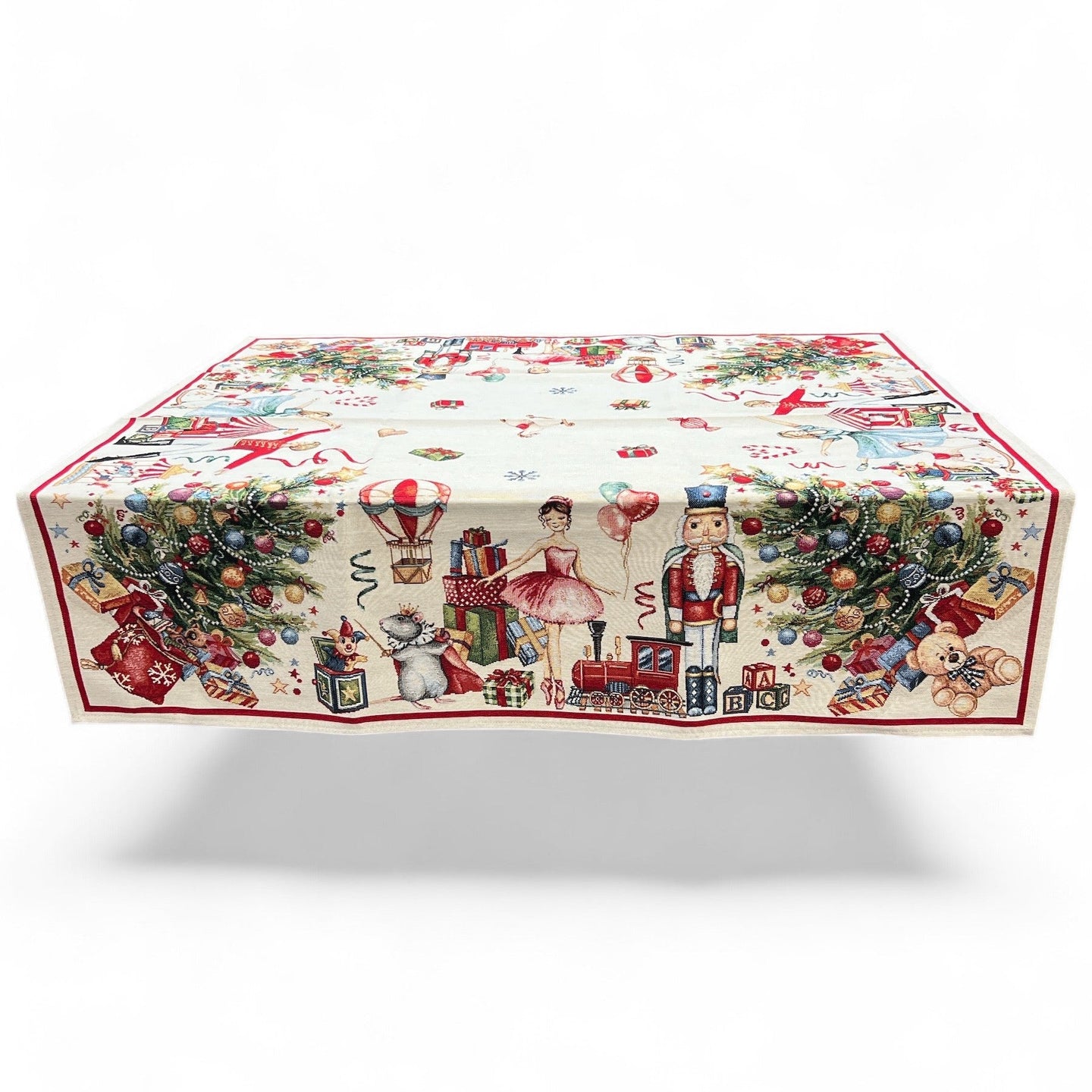 Tovaglia CHRISTMAS SHOW, uni, Gobelin Jacquard, 100x100 cm