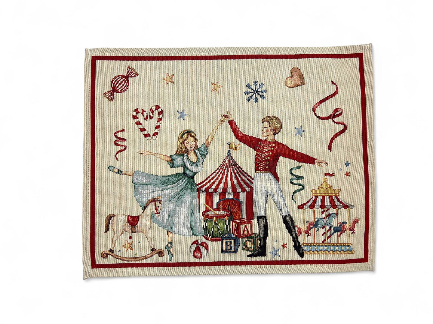 Table Set  CHRISTMAS SHOW, Placemat, Tovaglietta Gobelin Jacquard