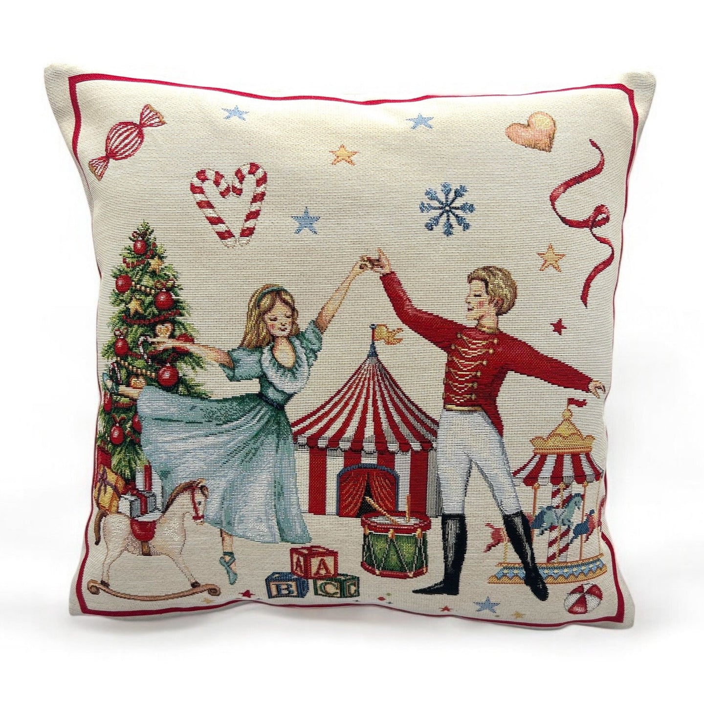 Kissenbezug CHRISTMAS SHOW, uni, Gobelin Jacquard