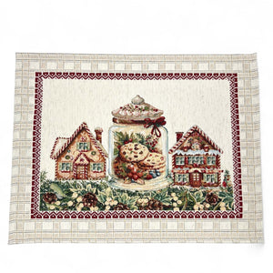 Table Set COOKIES Placemat Tovaglietta Gobelin Jacquard, cinigliato 40 x 50 cm